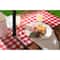 Red Check Outdoor Table Runner With Zipper 14" x 72"